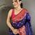 intricate motifs royal blue soft silk banarasi saree