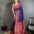 intricate motifs royal blue soft silk banarasi saree