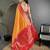 intricate motifs orange soft silk banarasi saree