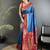 intricate motifs blue soft silk banarasi saree