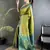 intricate motifs pista green soft silk banarasi saree