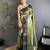 intricate zari weaving olive green soft silk blend dharmavaram saree