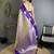intricate zari weaving purple soft silk blend dharmavaram saree