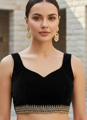 Black Color Sequins With Jari Dori Embroidery Work Twill Net Saree 3