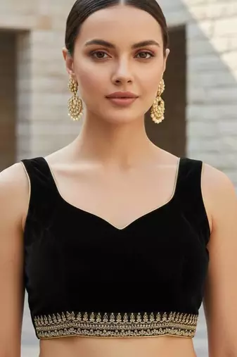 Black Color Sequins With Jari Dori Embroidery Work Twill Net Saree