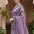 Lavender Color Sequins With Jari Dori Embroidery Work Twill Net Saree