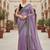 Lavender Color Sequins With Jari Dori Embroidery Work Twill Net Saree