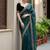 Teal Color Sequins With Jari Dori Embroidery Work Twill Net Saree