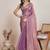Wine Color Fendy Chiffon Saree With Running Blouse