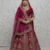 red velvet bridal lehenga set choli with dupatta with double dupatta