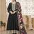 Black color vichitra silk anarkali suit