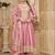 Light pink color vichitra silk anarkali suit