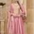 Light pink color vichitra silk anarkali suit