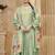 Sea green color vichitra silk anarkali suit