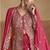 Dark pink color chinon silk palazzo set 