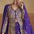 Violet color chinon silk palazzo set 