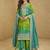 Light green color chinon silk sharara suit  