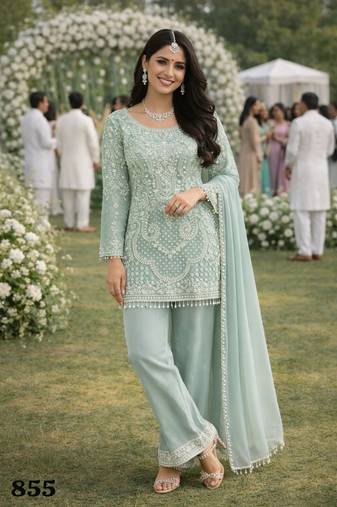 Light blue georgette  suits