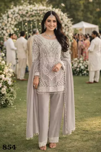 Light purple georgette  suits