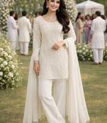 White georgette  suits