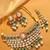 Royal emerald & kundan bridal bib set