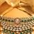 Royal emerald & kundan bridal bib set