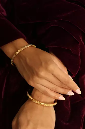 Hammered gold daily wear bangles
