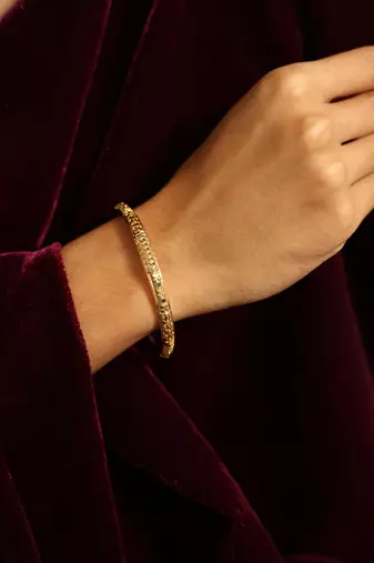 Hammered gold daily wear bangles