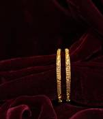 Patterned gold eternity bangles