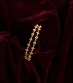 Dainty diamond floral bangle