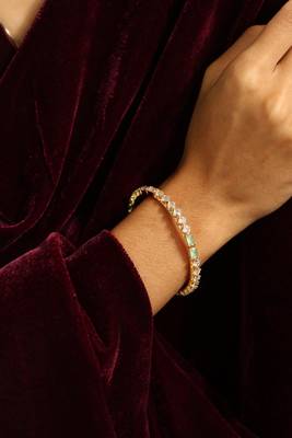 Mint green enamel & diamond bangle 5