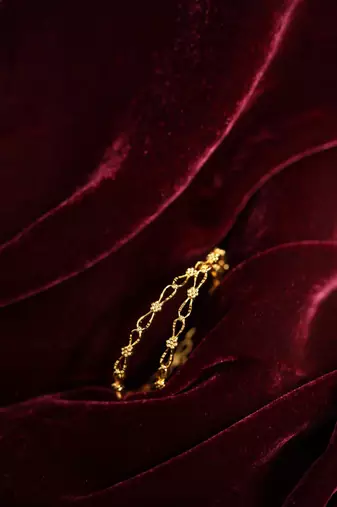 Intricate filigree gold bangles