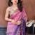 Pink rich gold crush silk embroidered saree with multi-tone color