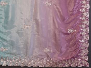 Burugandy rich gold crush silk blend embroidered saree with multi-tone color 5