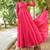 Rani pink hand embroidered anarkali with dupatta