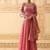 Onion pink hand embroidered anarkali with dupatta
