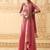 Onion pink hand embroidered anarkali with dupatta