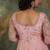 Mauve pink heavy embroidered cosmo silk anarkali