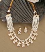 Gold plated kundan necklace set