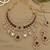 Gold plated kundan red stones necklace set