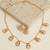 Gold plated kundan necklace set