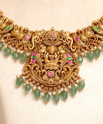 Gold plated temple necklace set 2