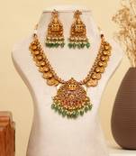 Gold plated temple necklace set