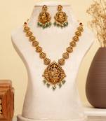 Gold plated temple necklace set