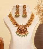 Gold plated temple necklace set