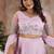 LILAC HANDEMBROIDERED BLOUSE WITH LEHENGA AND DUPATTA