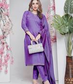 straight rayon kurta set with dupatta