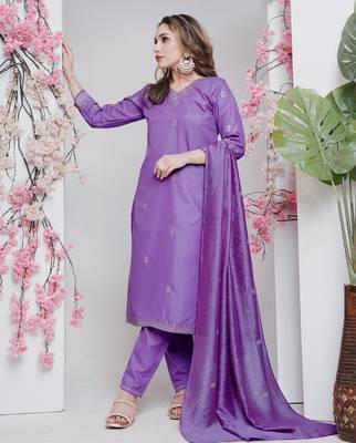 straight rayon kurta set with dupatta 2