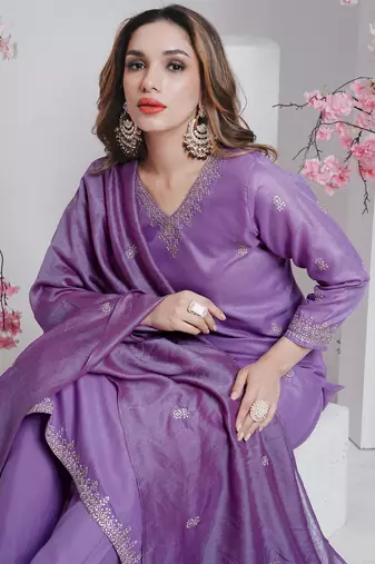 straight rayon kurta set with dupatta