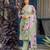 green printed cotton kurta set with dupatta